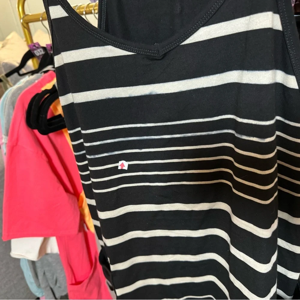 NWOT FP Movement Hot Shot Mini Dress Printed - Spring Stripe Black - S *IR*_8